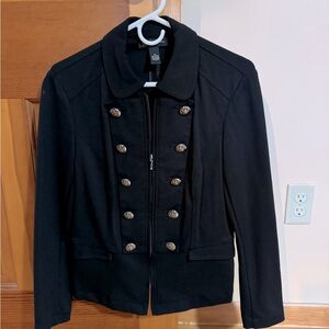 Front zip w/buttons